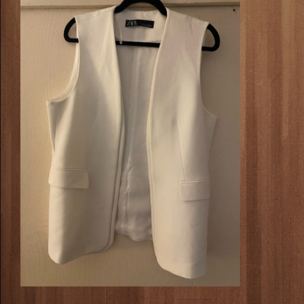 Zara white vest
